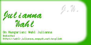 julianna wahl business card